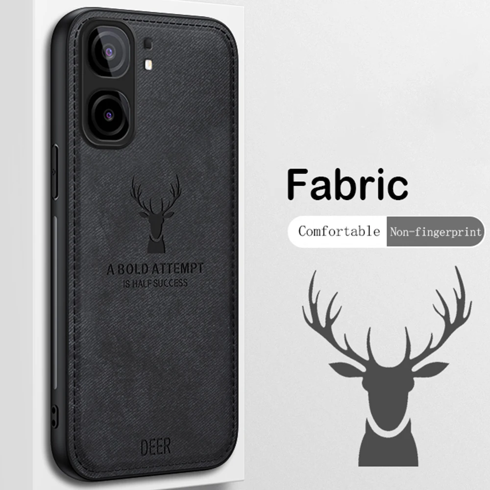 Fabric Case for vivo iQOO Neo9 Pro Cover Deer Matte Cloth Silicone Protection Phone Cover vivoiQOONeo9Pro V2339A V2338A Coque