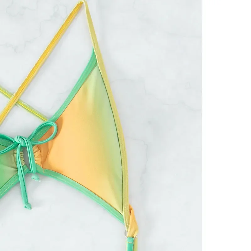 مثير التعادل صبغ طباعة ملابس السباحة قطعة واحدة بيكيني عالية الخصر ثونغ ملابس السباحة Biquini conjunto دي بيكيني Tankini بحر ثوب السباحة