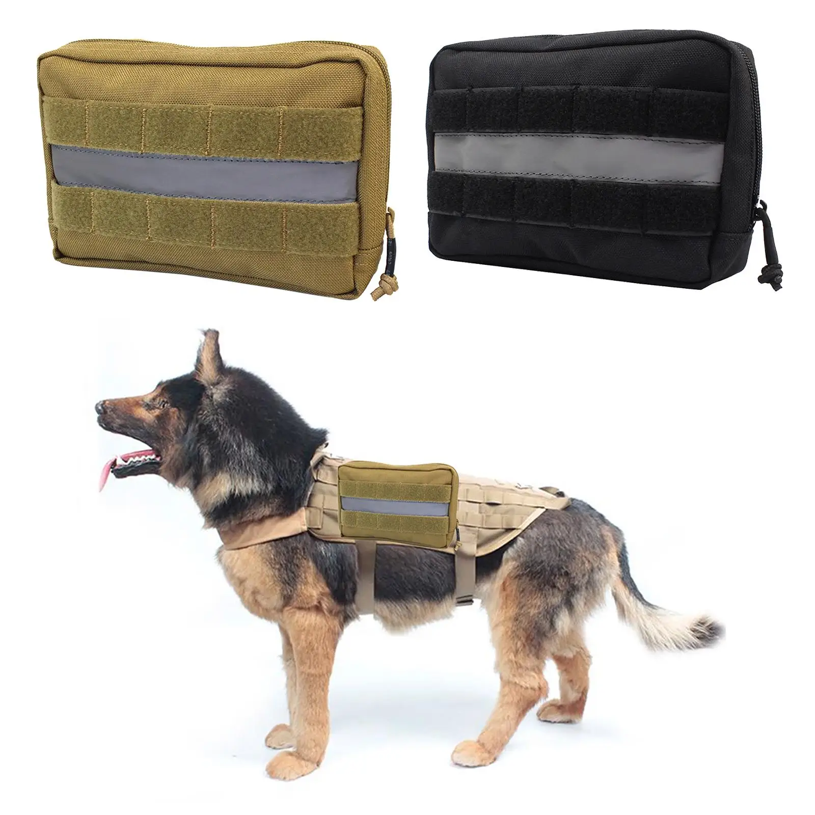 Reflektierende Hundetasche, Weste, Geschirr, Rucksack, Zubehör, Satteltaschen, abnehmbar