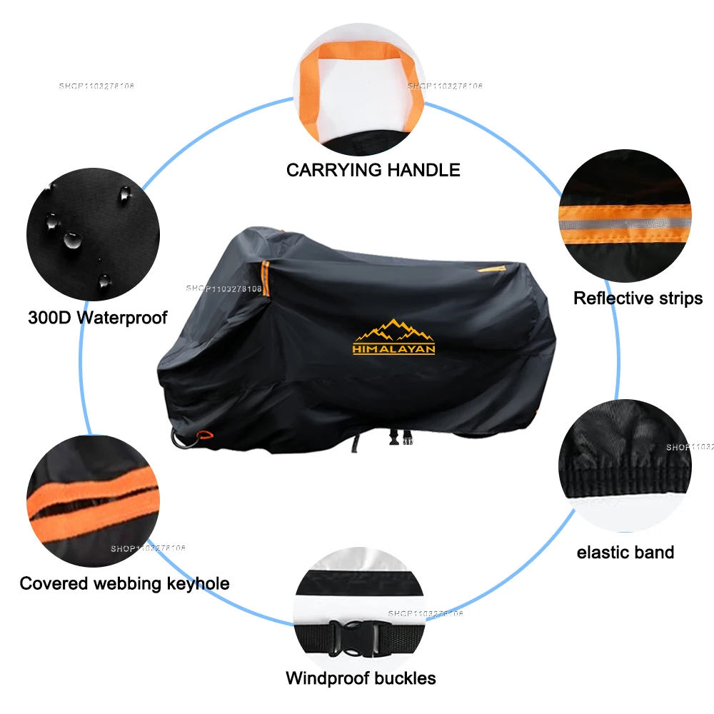 For Royal Enfield Himalayan 450 Motorcycle Cover Waterproof Outdoor All Season Dust UV Protective Scooter Motorbike Rain Cover