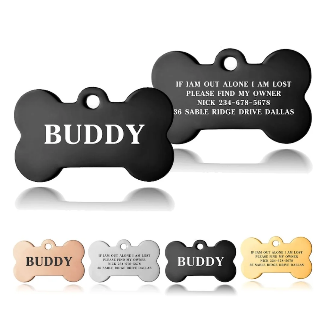 Engraved Stainless Steel Pet Tag 4