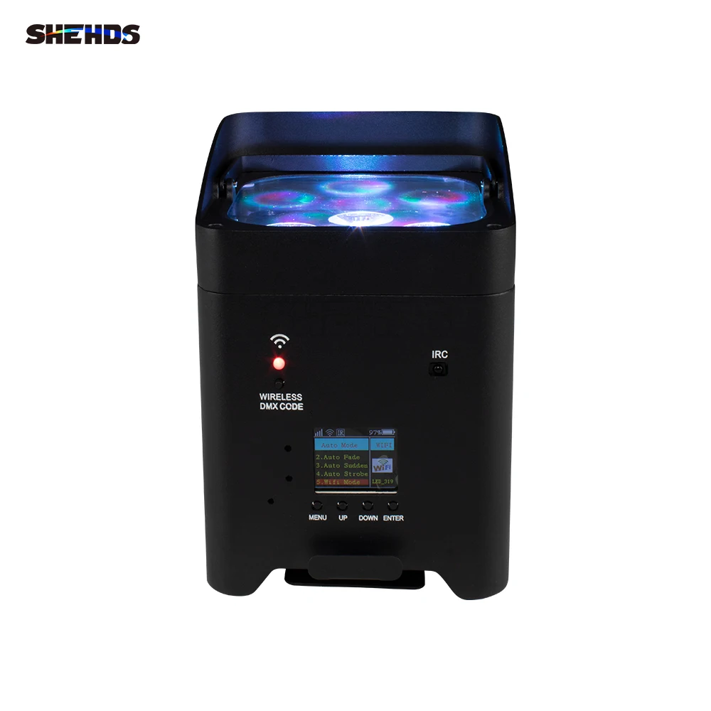 SHEHDS LED الاسمية ضوء لاسلكي عن بعد 6x18 واط 6in1 RGBAW + UV مع بطارية لجمع DJ ديسكو عيد الميلاد الديكور #2