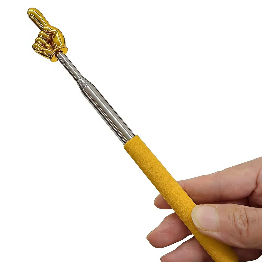 

Non-Slip Handle Retractable Reading Stick Finger Design Extendable Teaching Pointer Teaching Stick Teacher Classroom Tool