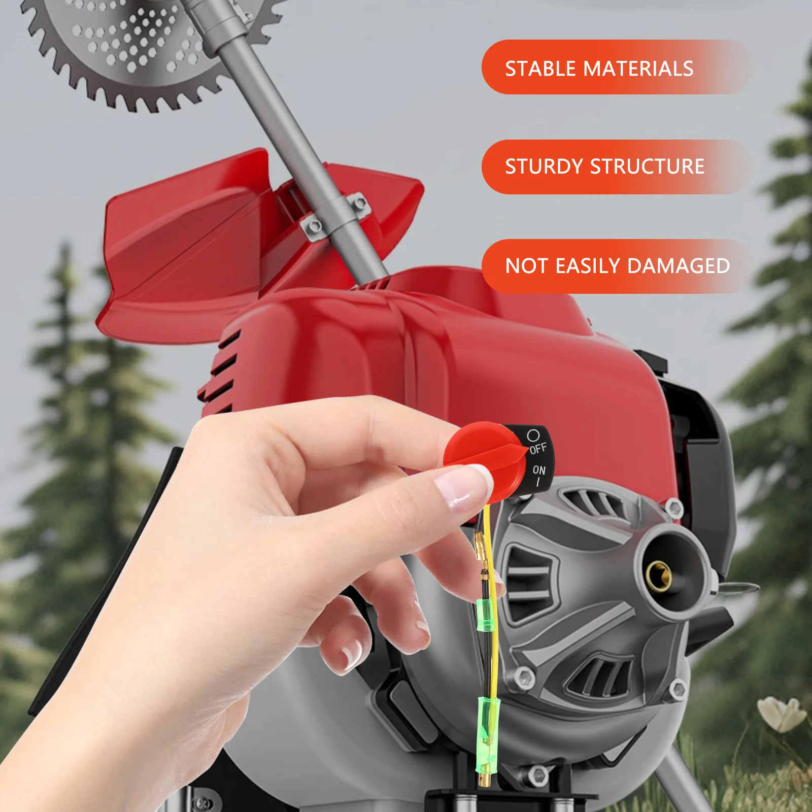 6 Pcs Kill Switch Engine Stop Garden Tractor Supplies on off Accessories Double Line Pump Generators Copper Lawn Mower