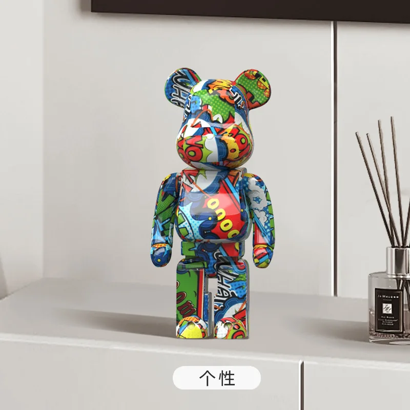 28cm Love Violent Bear Decoration Ceramic Decoration Trend Living Room Office Decoration Festival Gift