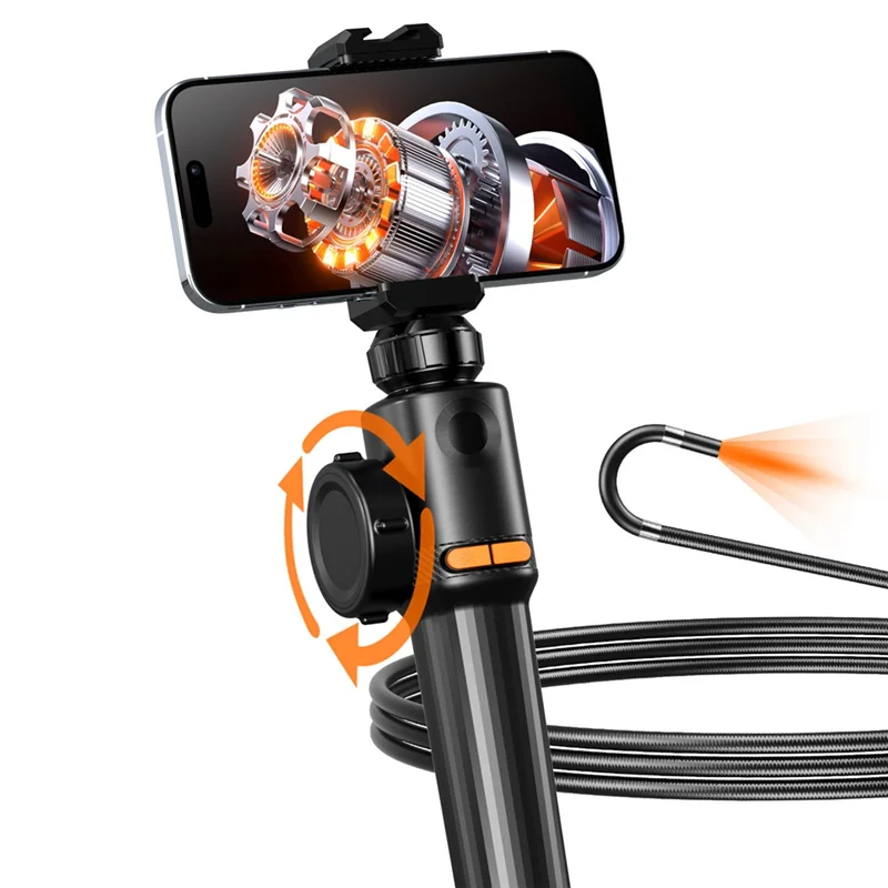 YLS-360 °   Boroscópio articulado para inspeção de encanamento, boroscópio automotivo, cilindro giratório