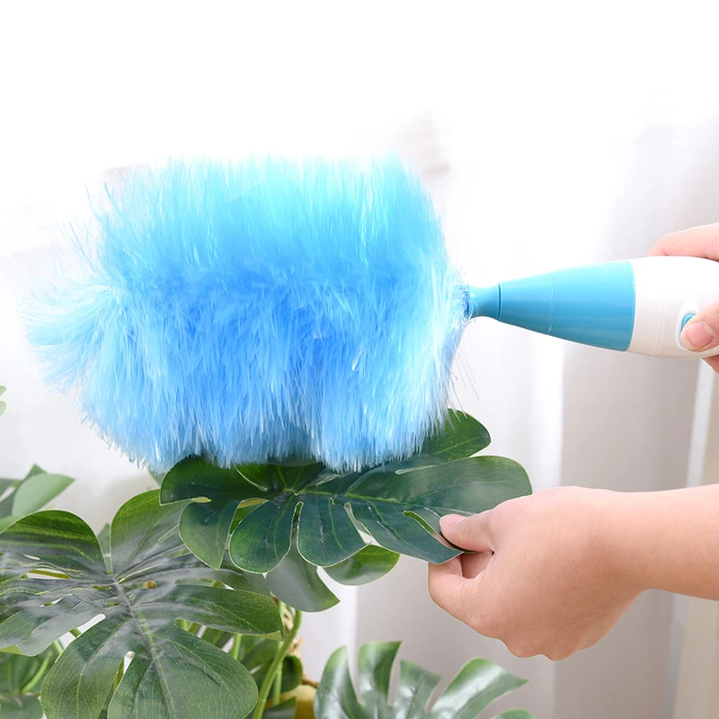 Electric Duster Feather Long Dust Brush Rotating Cleaner Brush For Cleaning Dust Hair Car Removal Household Cleanliness Instant