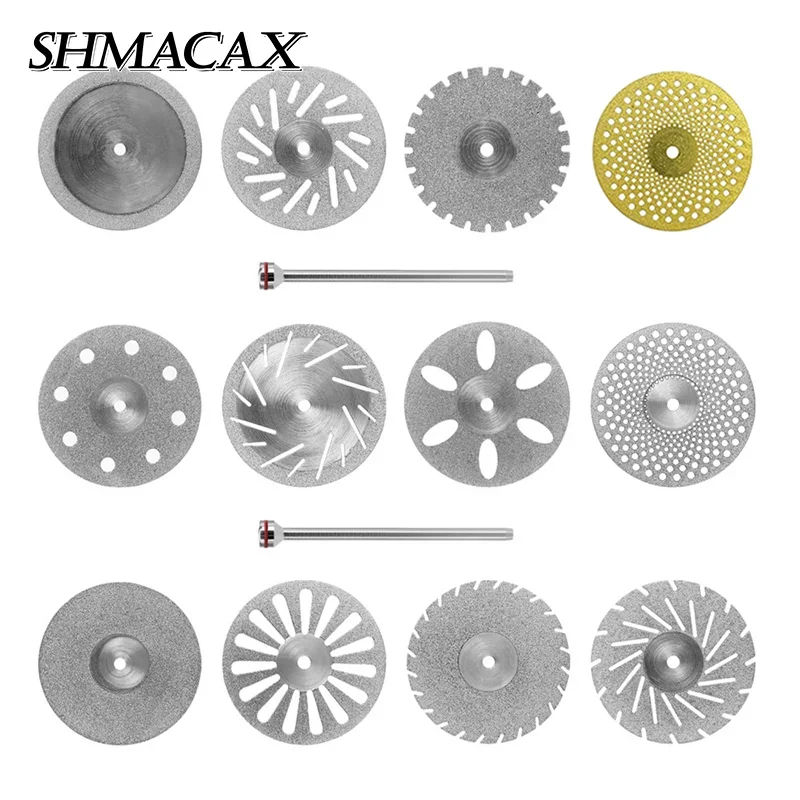 

5Pcs Double Side Coating Disk Dental Lab Polishing Diamond Discs/Mandrel Dentist Rotary Cutting Tool For Polisher Machine