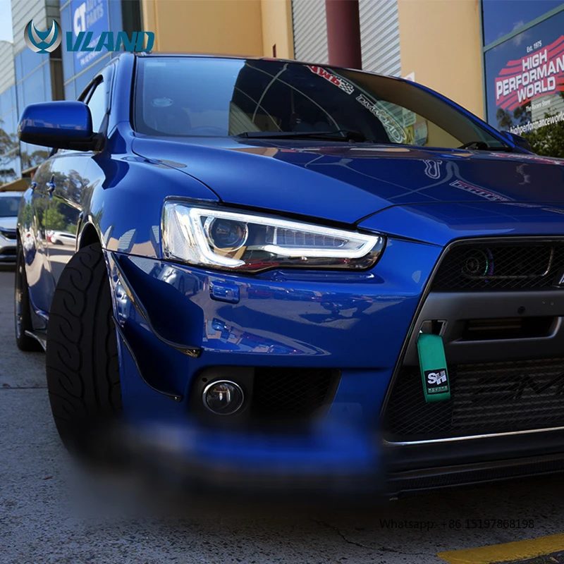 VLAND Fabbrica per Faro Auto per LANCER Faro A LED per 2008 2009 2010 2013-2018 Lampada Frontale con Occhi Demone per LANCER