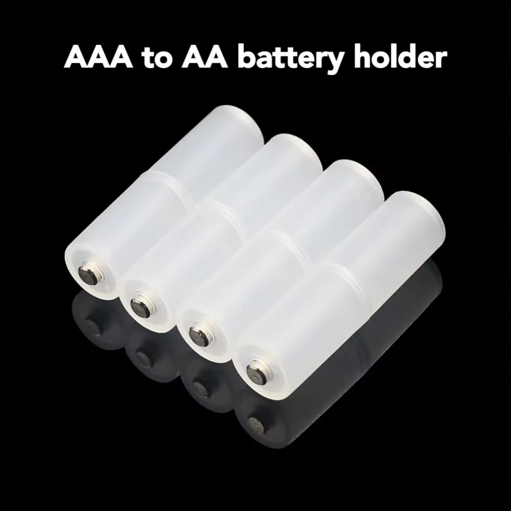 2/4/8PCS AAA do rozmiar AA bateria ogniwowa adapter konwertera przełącznik etui na uchwyt przenośny półprzezroczysty wkład do konwersji baterii