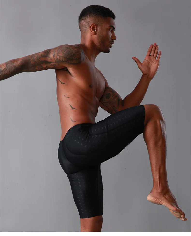 High Quality Man Swimpants Professional Quick Dry Swim Pants Pro Knee Swimwear Men\'s Swimming Wear Trunks Shorts Pant Teenages