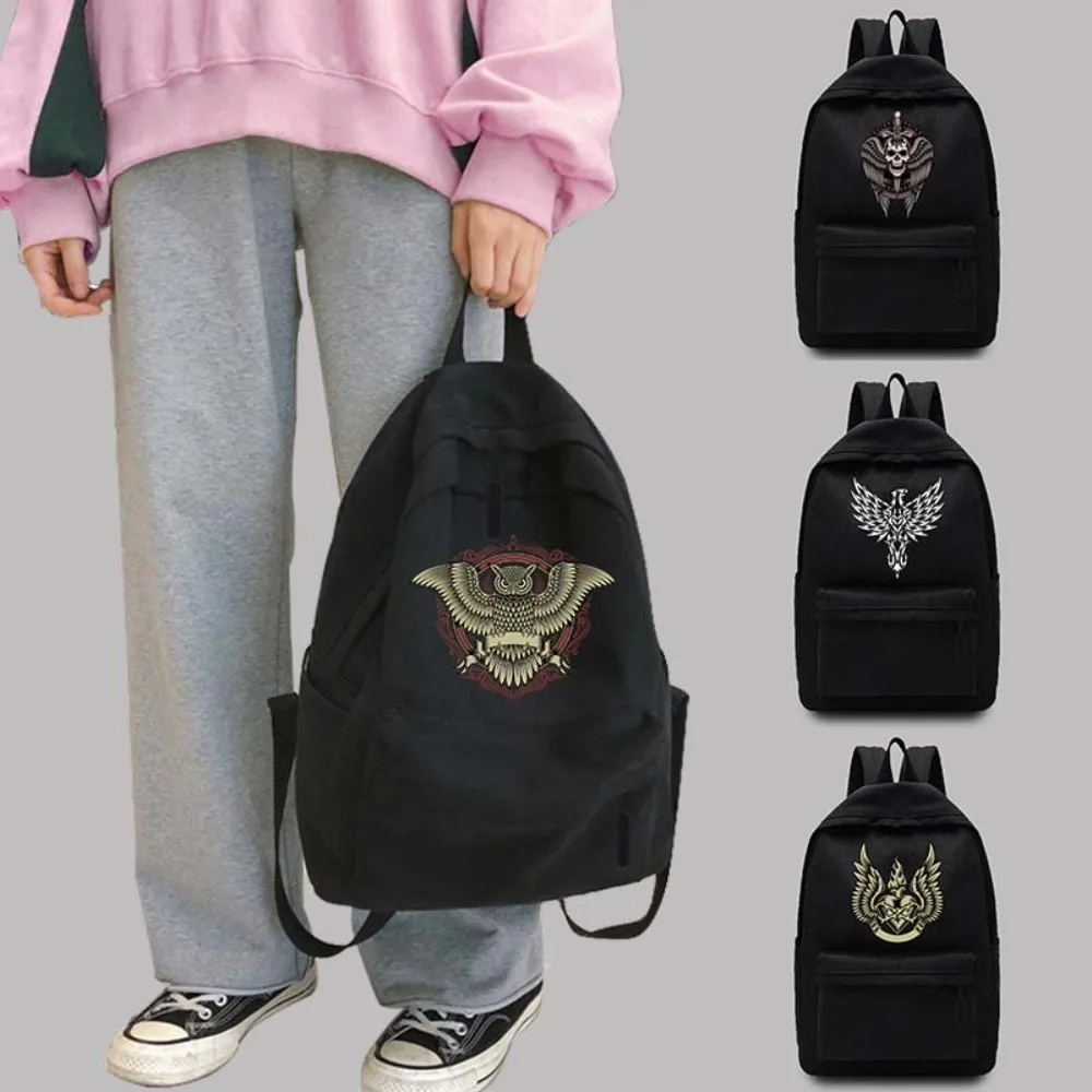 

Повседневная школьная сумка, деловой минималистичный рюкзак, походный рюкзак с принтом черепа, легкий повседневный регулируемый рюкзак для поездок на работу