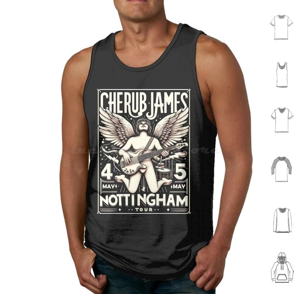 Cherub James Nottingham Tour (camiseta negra) Camisetas sin mangas Chaleco sin mangas Cherub James Nottingham Tour Negro