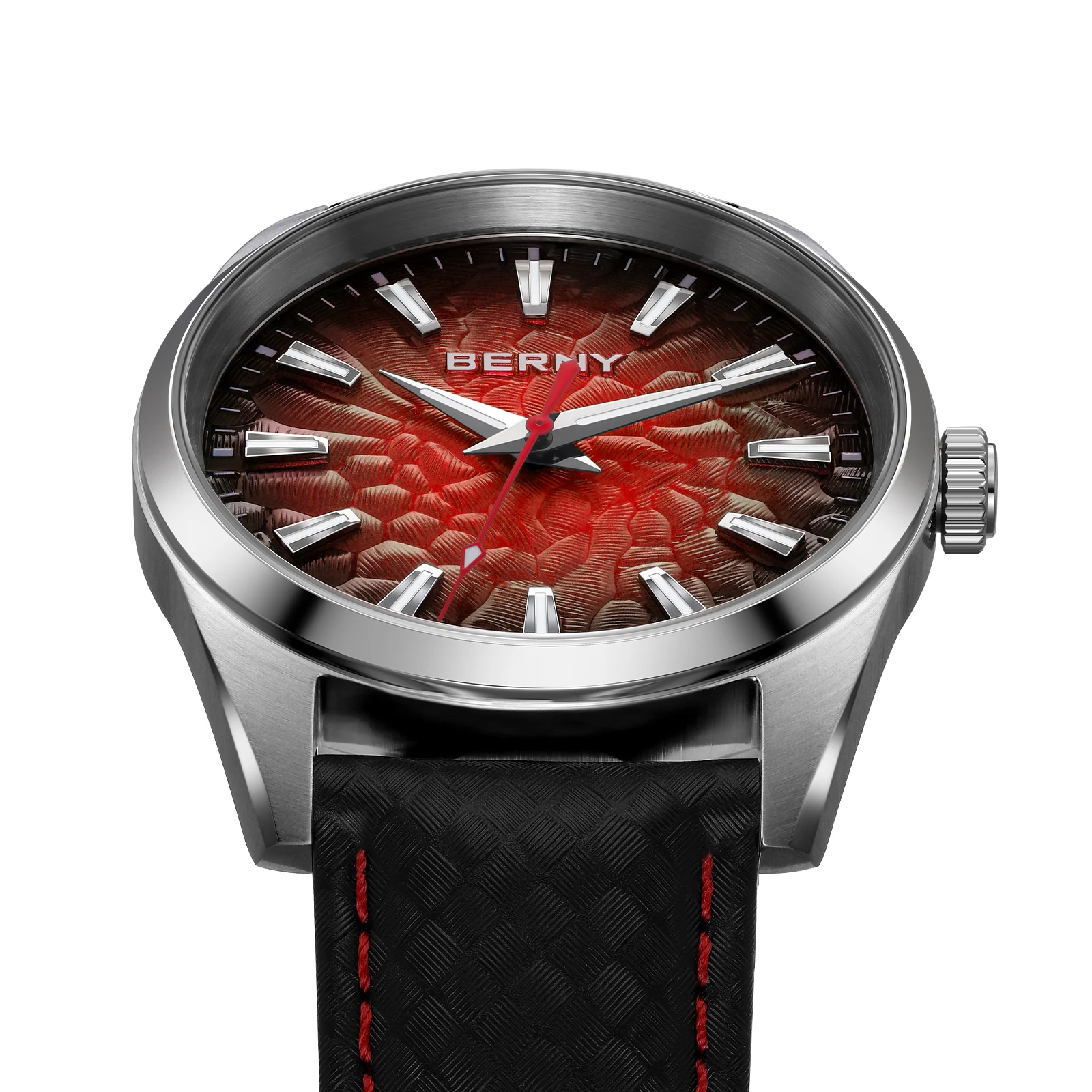 BERNY Watches for Men 10ATM Sapphire Luminous Fashion Quart Men's Watch Classic Stylish Dress Business Leather Strap Wristwatch