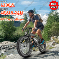 Electric Bike 1200W Motor 48V18.2AH Battery Retro Electric Motorcycle Mountain Electric Bicycle Adult 26*4.0 Inch Fat Tire Ebike