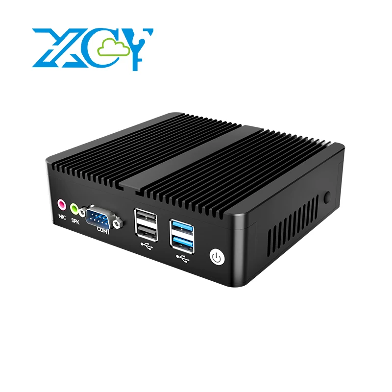 Mini PC sin ventilador Intel Celeorn N2815 COM RS232 Gigabit Ethernet HDMI VGA 6xUSB 300M WiFi integrado IPC Windows Linux Ubuntu