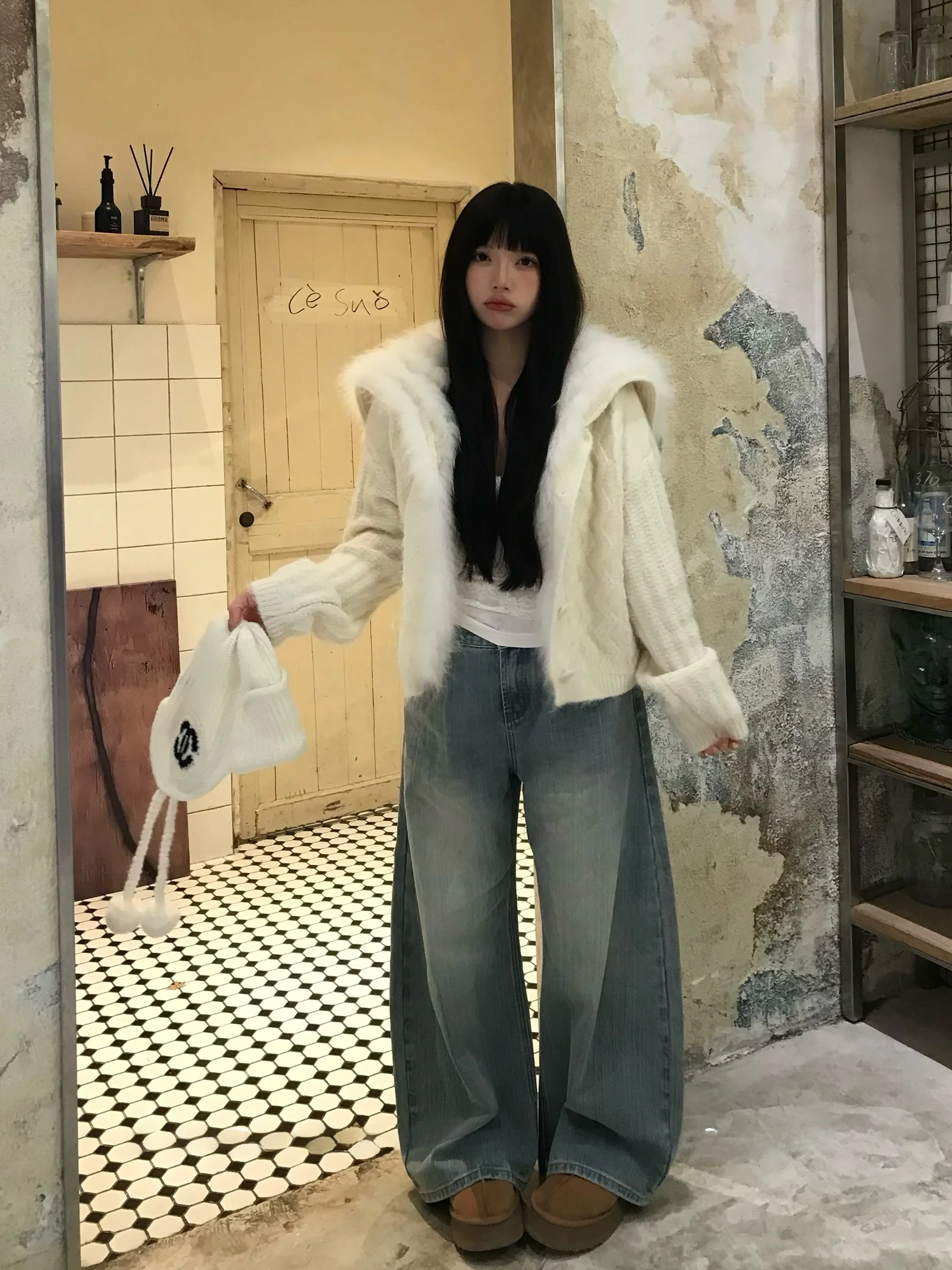 

Уютный вязаный свитер Ulovely большого размера с шапкой и пышными вставками в стиле пэчворк для полных женщин, осенне-зимняя повседневная верхняя одежда