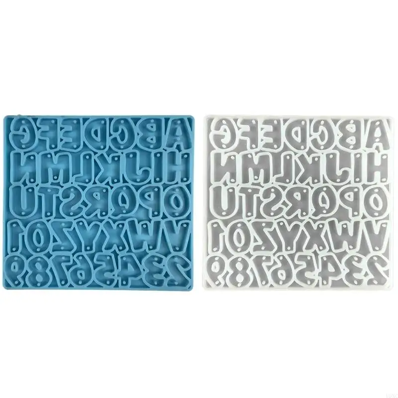 U6XC DIY Earrings Keychain Silicone Mold DIY Art Crafts Letter Number Mould