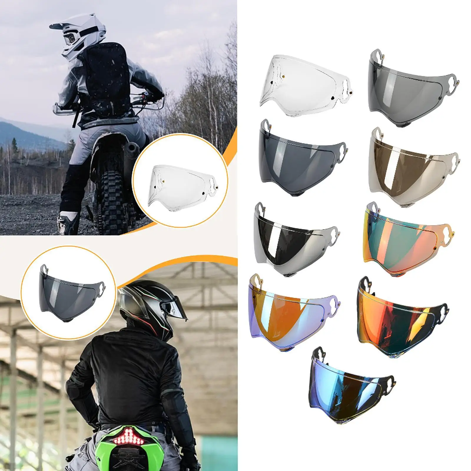 

Motorbike Helmet Visor Lens Wind Shield Trendy Replace Practical Sturdy PC for Tour x5 for Supplies Bicycling Outdoor