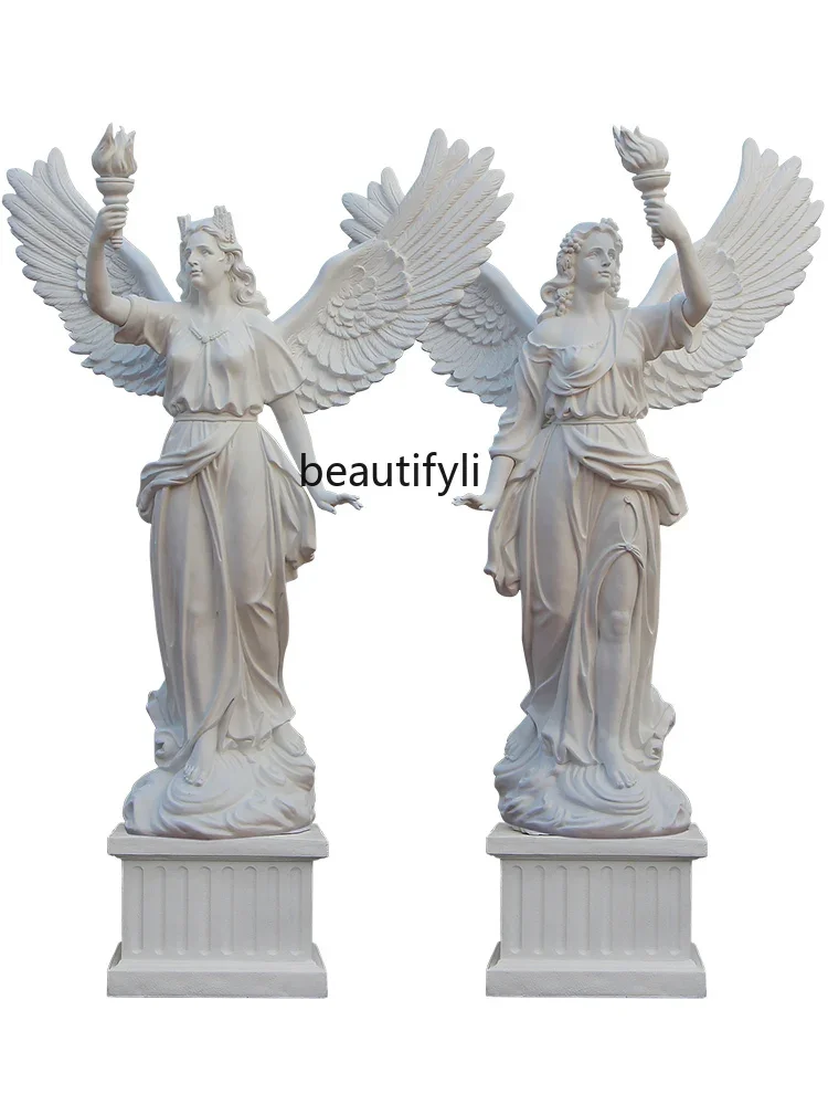 

Couple Statue Four Seasons Bright Angel Sculpture Large FRP Figure Art Decoration Ornaments