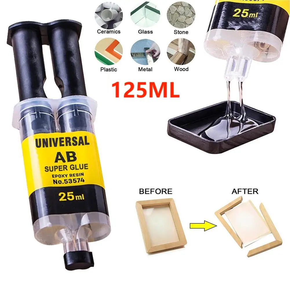 1-10PCS 25ml Epoxy Resin AB Glue Plastic Metal Repair Glue Adhesive Waterproof Heat Resistant Glass Ceramics Extra Strong Glue