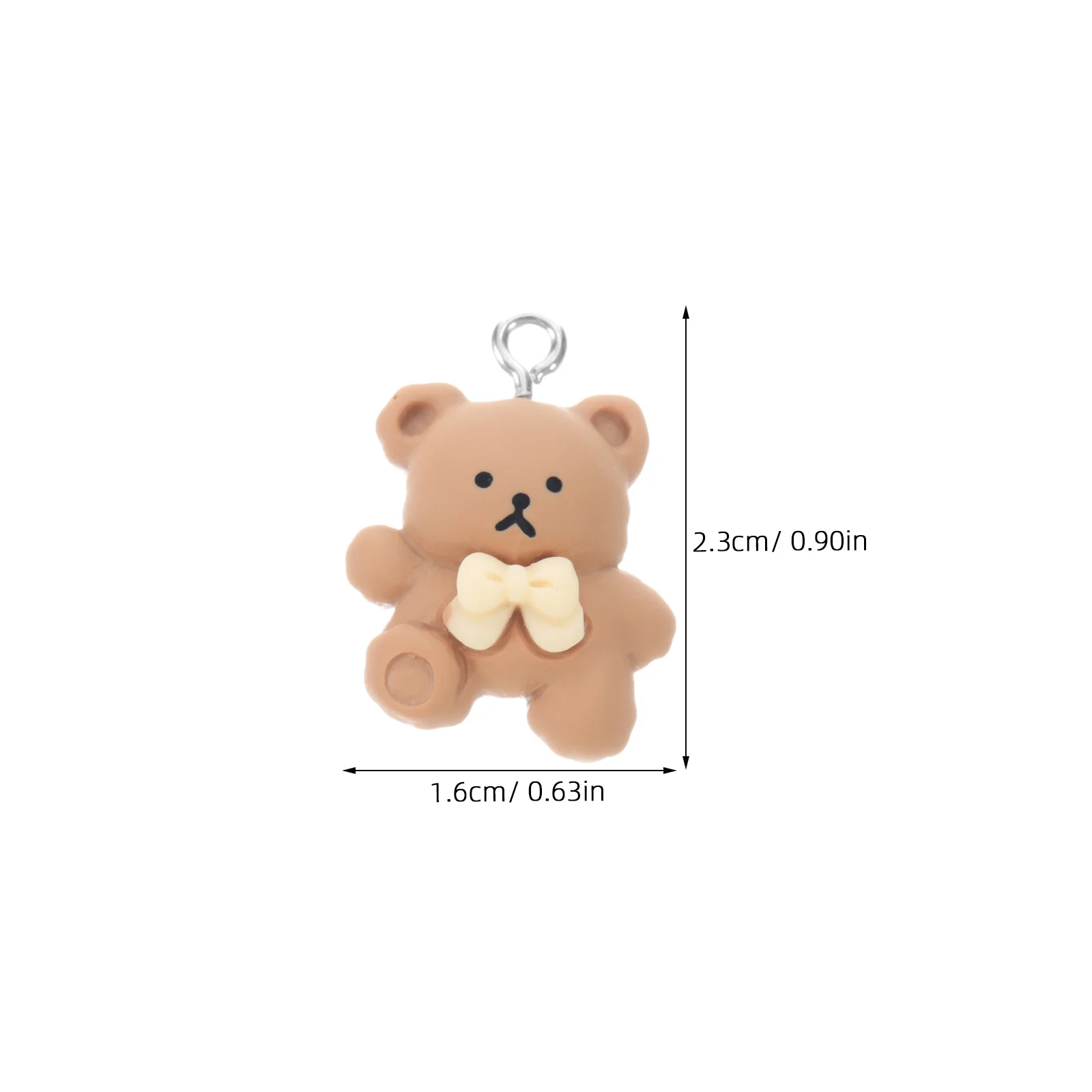 24 pezzi di ciondoli a forma di orso in resina piccoli gioielli fai da te ciondolo per portachiavi collana braccialetto ciondoli artigianali per la creazione di gioielli