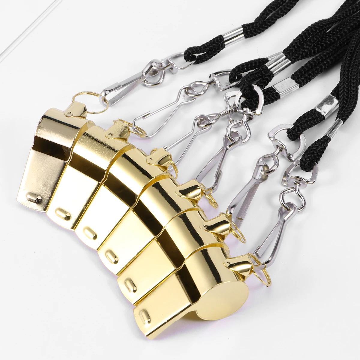 

6 PCS Outdoor Whistle Survival Loud Emergency Lightweight Metal Stainless Steel Underwater Accessories Gear