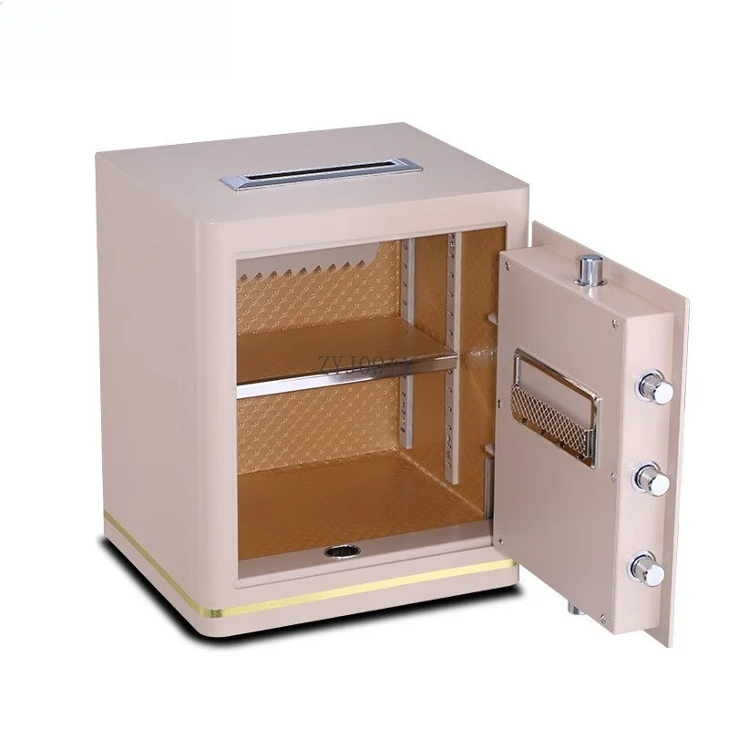 Office anti-theft safe 50CM/60CM mechanical lock coin safe double cooperative management view 6