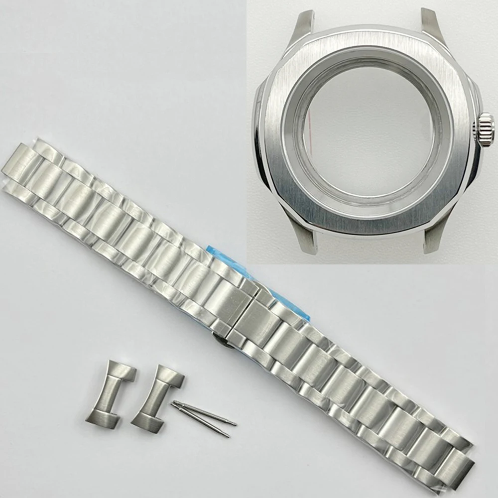 

Полированный ремешок для часов 42 мм для механизма NH35 NH36, нержавеющая сталь 316L, сапфировое стекло, ремешок для часов, механическая часть часов