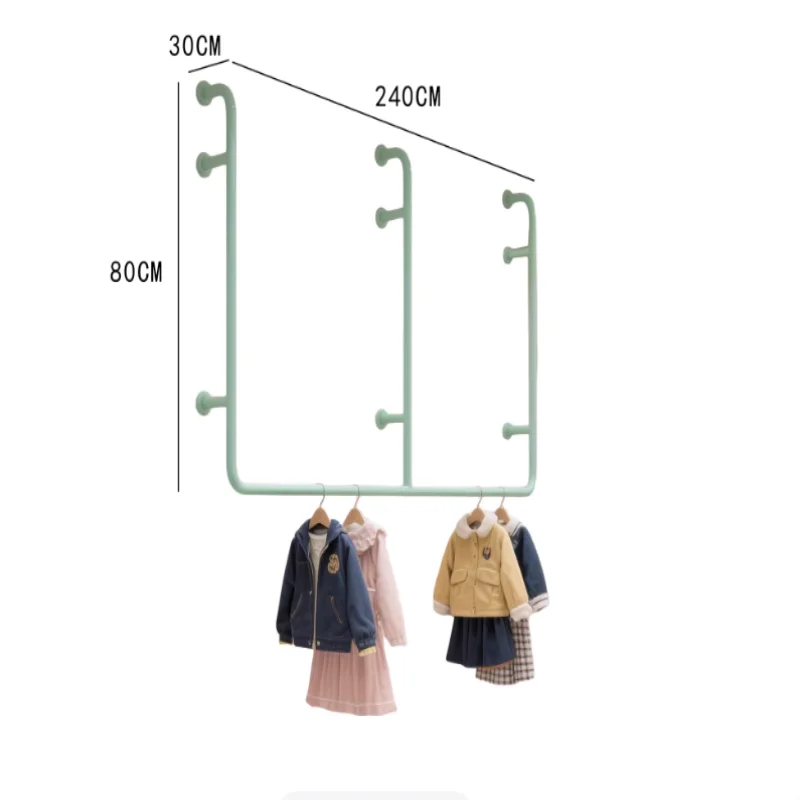 

Advancedwrought Iron Children's Clothing Wall Hanger Wall Hanging Children's Clothing Store Mori Display Rack Props Side Hanging