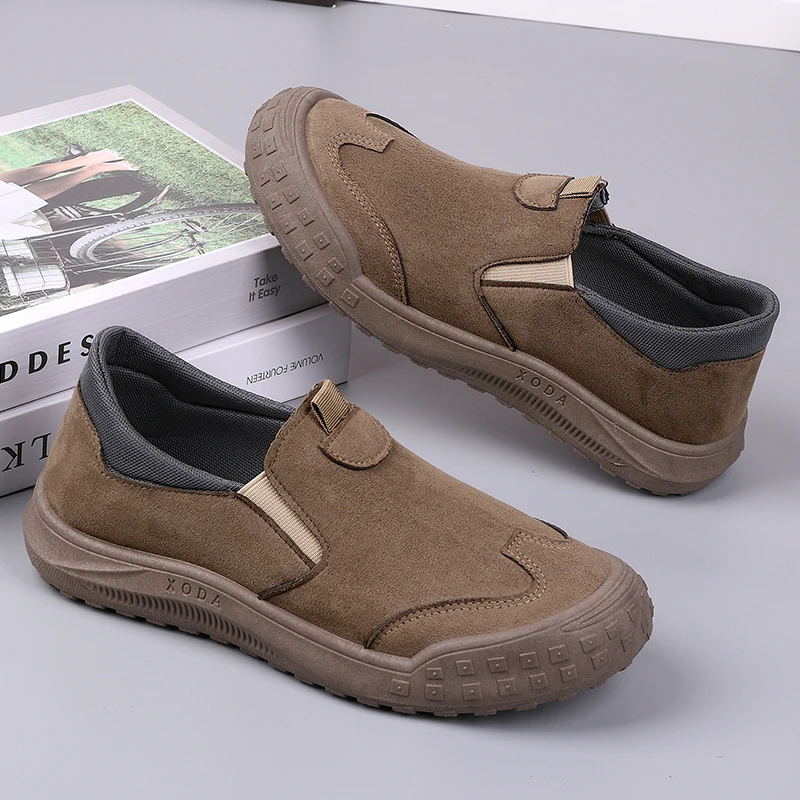 

Mens Autumn Work Shoes Breathable Low Top Safety Boots Waterproof Anti Slip Durable Easy Slip On Outdoor Casual Shoes