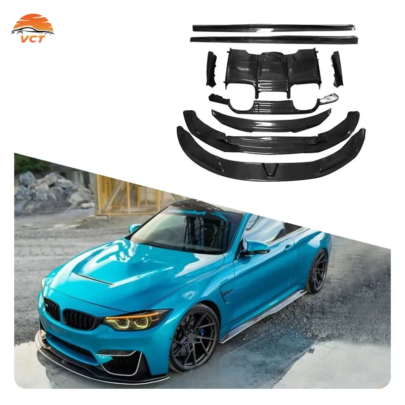 

M4 F80 F82 PSM Style Body Kit Front Grille Lip Fender Rear Lip Side Sp Spoiler Exterior Accessories For M4 F80 F82