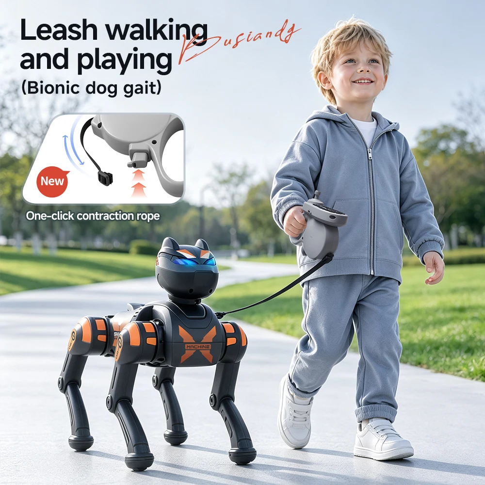 JIKEFUN AI Smart RC Robot Dog Toys Voice Command Programmable With Singing and Dancing Remote Control Toy Best Gift for Children - view 3