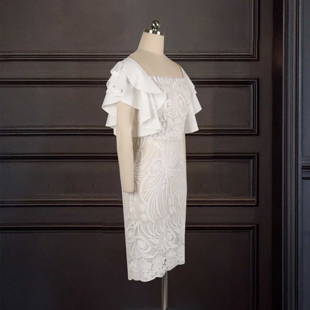 chinese dress ladies Charming Ivory Lace Floor Length V Neck Long Wedding Dresses on Line, MW237