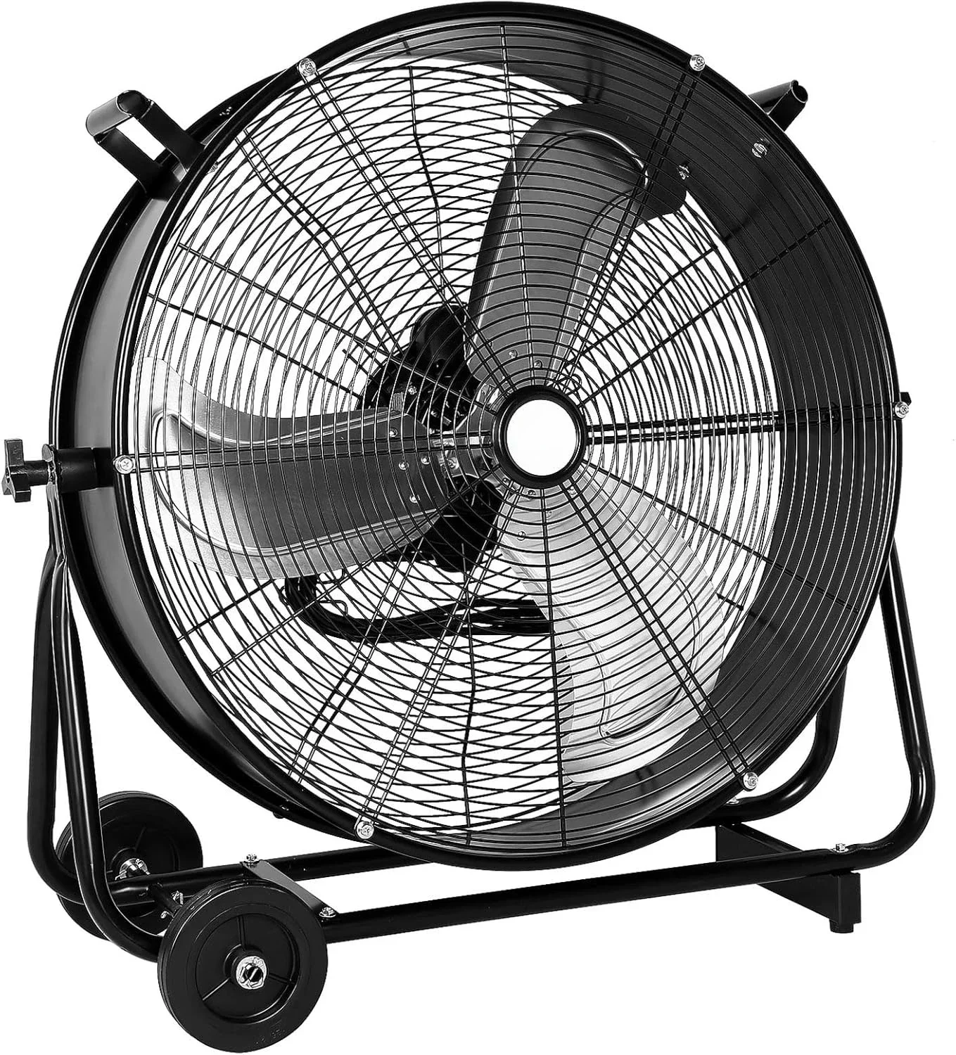 24 Inch 8100CFM High Velocity Drum Fan, 3-Speed Heavy Duty Metal Fan for Warehouse Garage Workshop Basement
