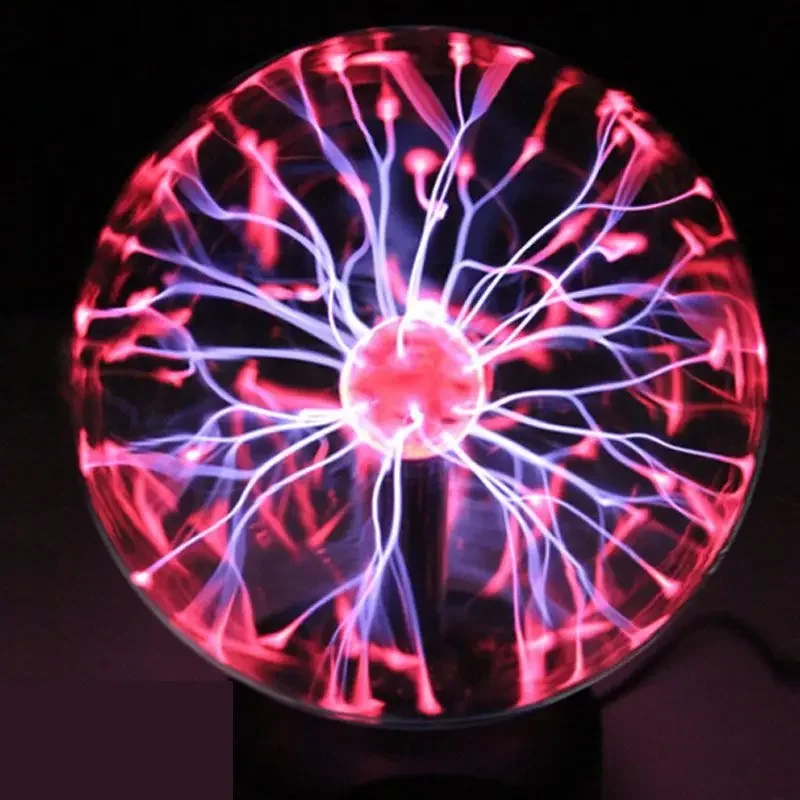 Bola de Plasma USB electrostática, esfera de luz de cristal, Bola de lámpara de escritorio, fiesta de Navidad, sensible al tacto, productos para el hogar, 5 in