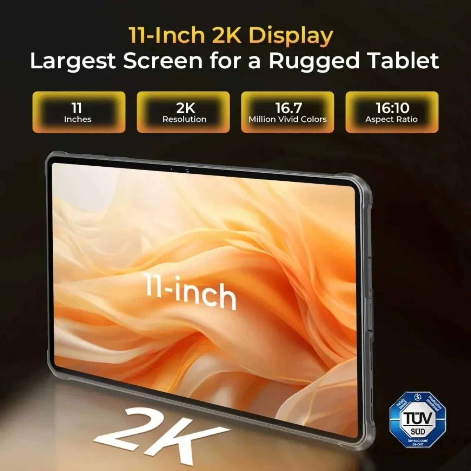 Tablets Rugged Oukitel RT8 com Bateria de 20000mAh, Tela de 11 Polegadas FHD+, 6GB+256GB, Helio G99, Tablet Inteligente com Câmera de 48MP, PC Tablet 33W Android 13 NFC