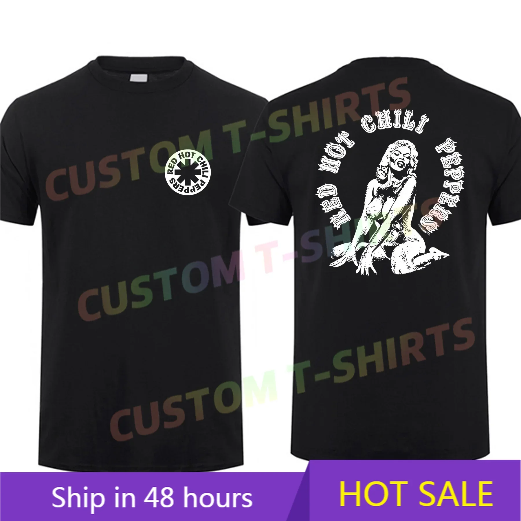 

Amazing Tees New Red Hot Chili T Shirt Peppers Tour Double-sided Short Sleeve Casual Oversized Men T-shirt Male T-shirts S-3XL