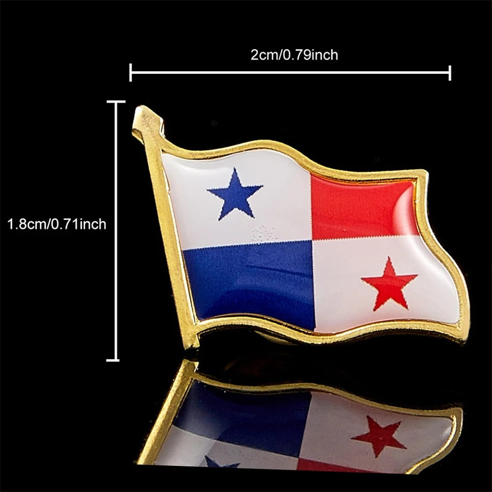 Panama Republic Flag Safety Pins Polish Badge Country Badge Brooch Hat Cap Tie Clothes Pin Accessories