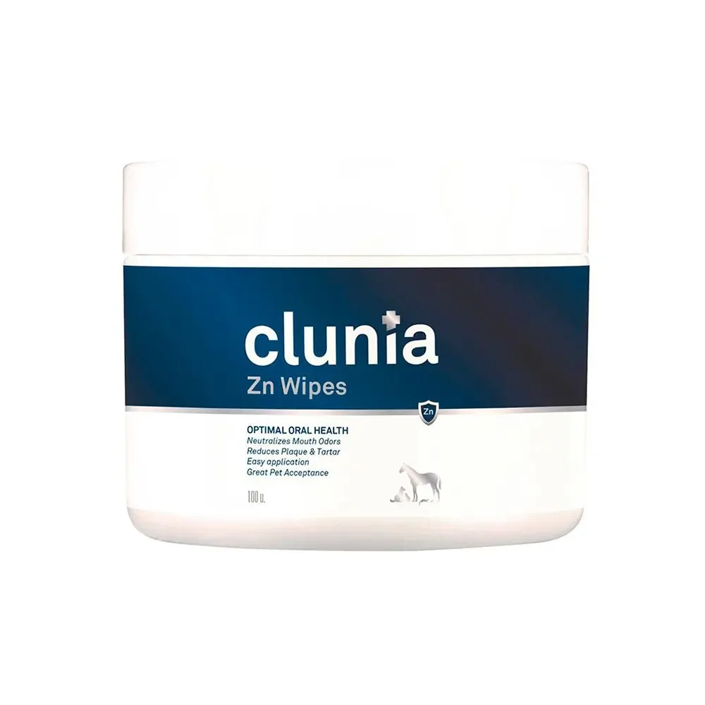 Clunia Zn wipes 100 toallitas para higiene buco-dental Vetnova