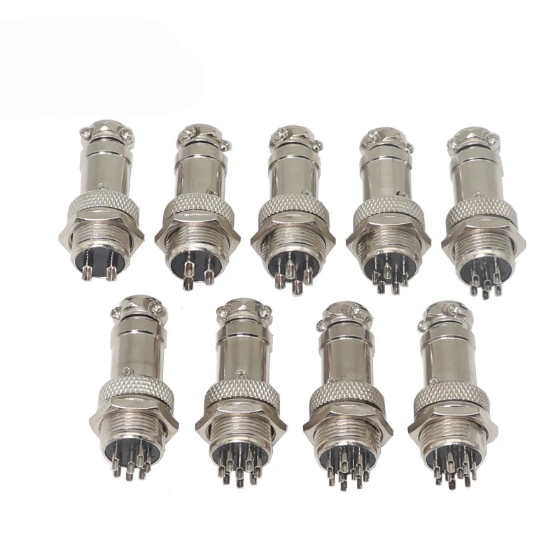 【3-1Set】Connector GX16 Small Metal Aviation Socket 2/3/4/5/6/7/8/9/10Pin Electric Cable Terminal Fixed Type And Butt Mobile