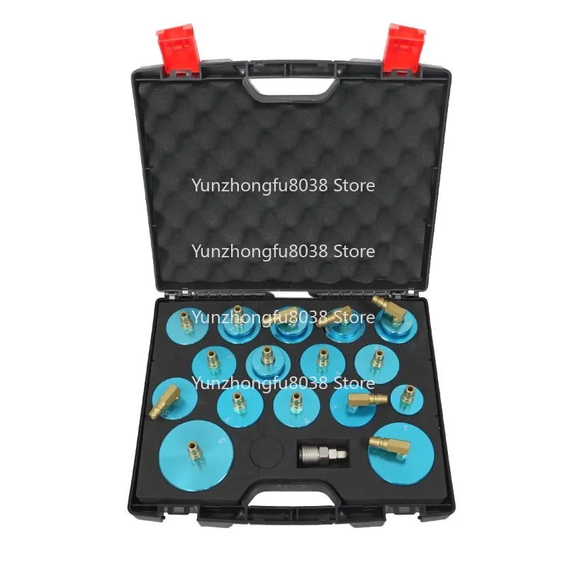 

17PCS Smart Brake Fluid Changer Connector Adapter Tool Kit Aluminum Brake Fluid Adapter Brake Fluid Replacement Kit