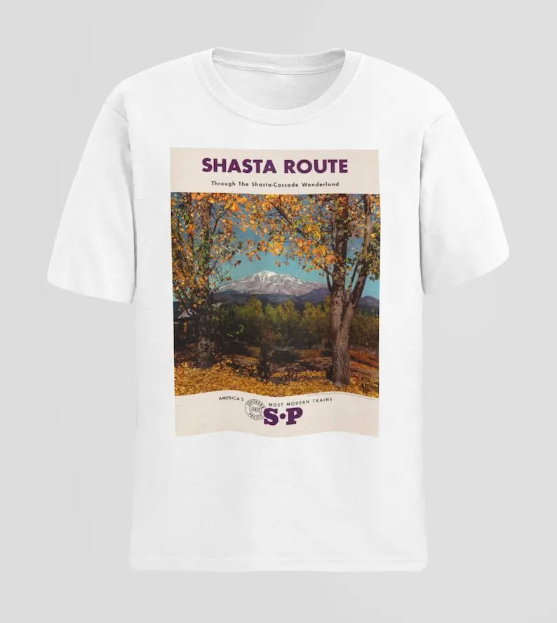 Vintage California T-Shirt, Shasta Route Travel Sweater, CA State Hoodie, Vacation Tee, Aesthetic Poster Top, Californian Sweats