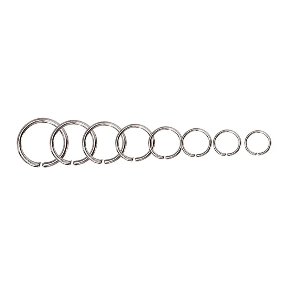 

200Pcs 10x10mm Gun Tone Keyrings Stainless Steel for Jewelry Making Keys Photo Albums Split Rings Photo Album Ring