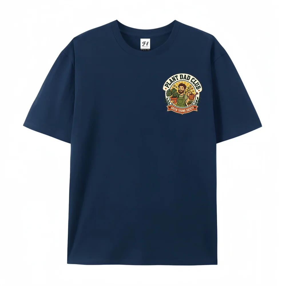 Plant Dad Club Shirt Green Thumb Society Funny Plant Lover Tee Gift T-Shirt for Plant Dads Retro Watering Can Graphic Tee Des
