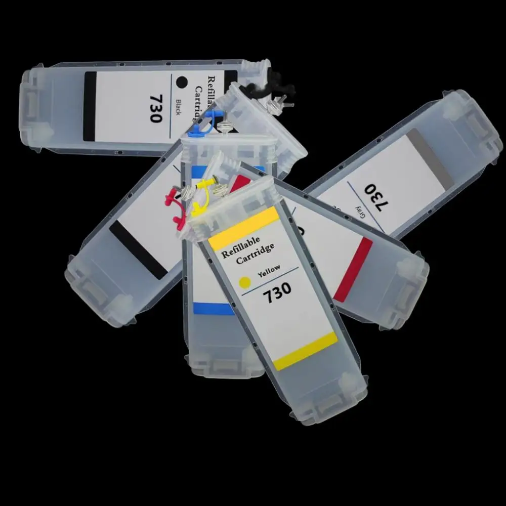 Пустой сменный картридж с одноразовым чипом для принтера HP 730 HP730 DesignJet T1600 T1600dr T1700 T1700dr T2600 T2600d