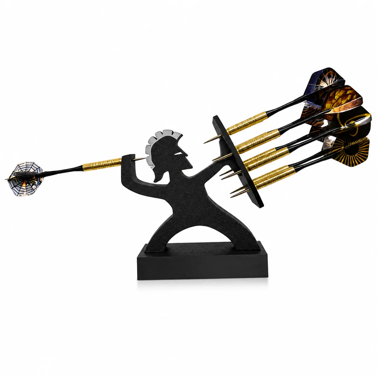 Soporte para dardos Spartan Warrior, soporte de exhibición de lanza de almacenamiento pesado con nueve ranuras, Compatible con 9 dardos
