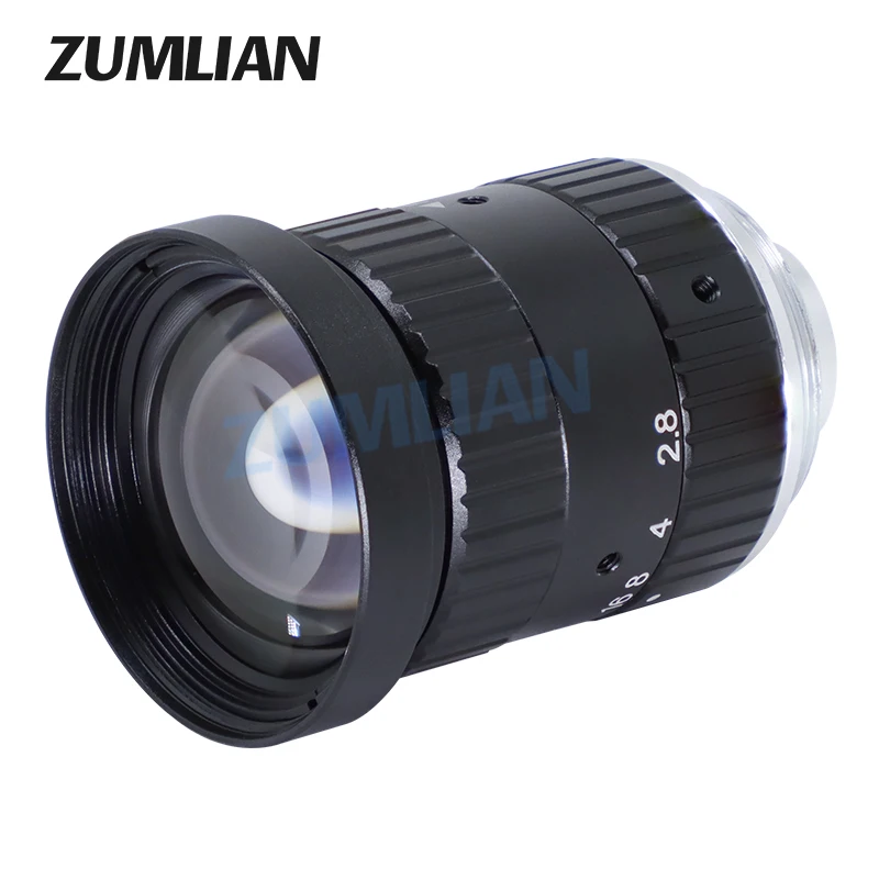 ZUMLIAN 8 مللي متر C-Mount Lens 6MP كاميرات 2/3 بوصة عدسة F2.8 دليل القزحية الثابتة التركيز آلة الرؤية CCTV/FA كاميرات تشويه منخفضة