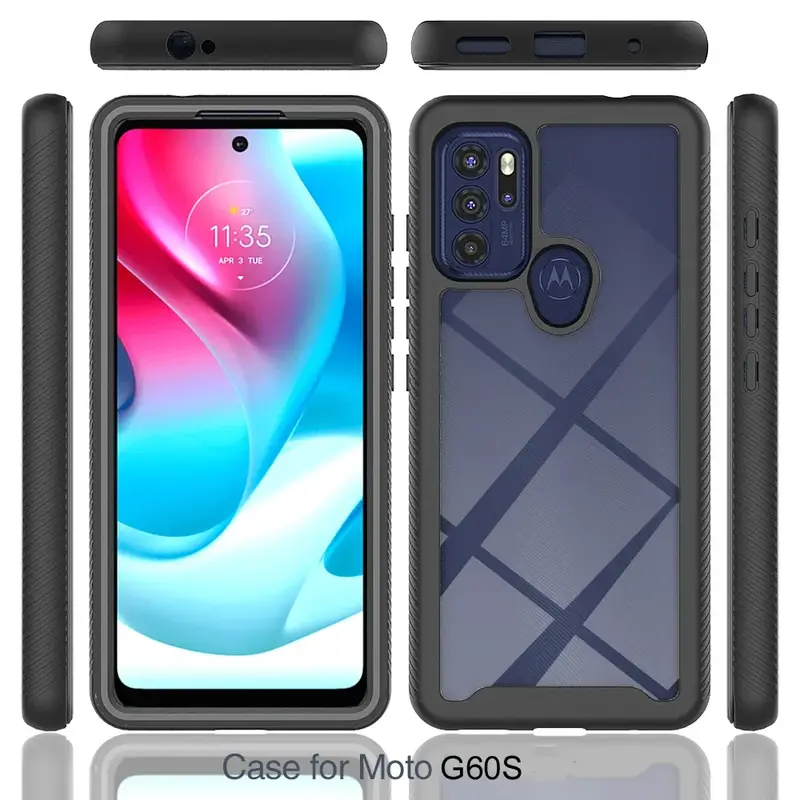 360 Protect Front Back Capa for Motorola Moto G60 Crystal Case Bumper Armor Motoroloa G60 G30 G20 G10 G 60 G31 G41 G51 G71 Funda - Image 6