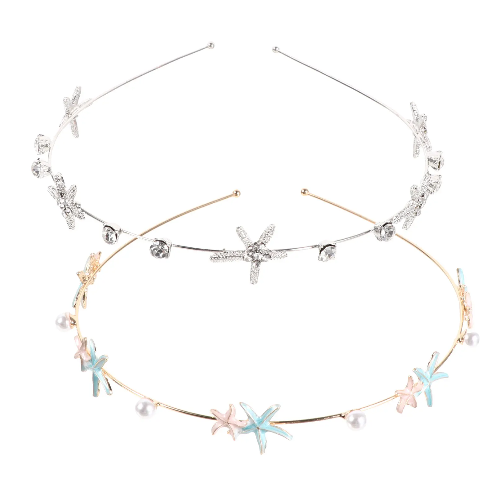 

2Pcs Headband Rhinestone Headdress Fashion Hair nament Women Bridal Accessories Photography Props Elegant Hairstyle